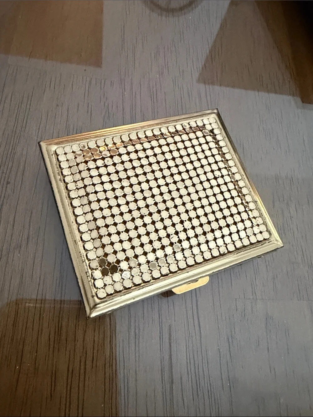 Whiting & Davis White and Gold Weekly Pill Box Organizer